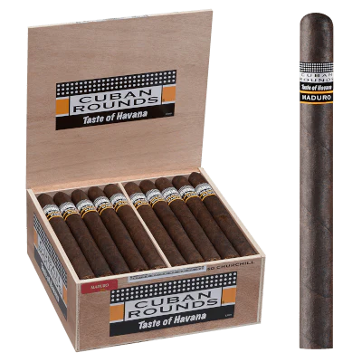 Cuban Rounds Churchill Maduro Box