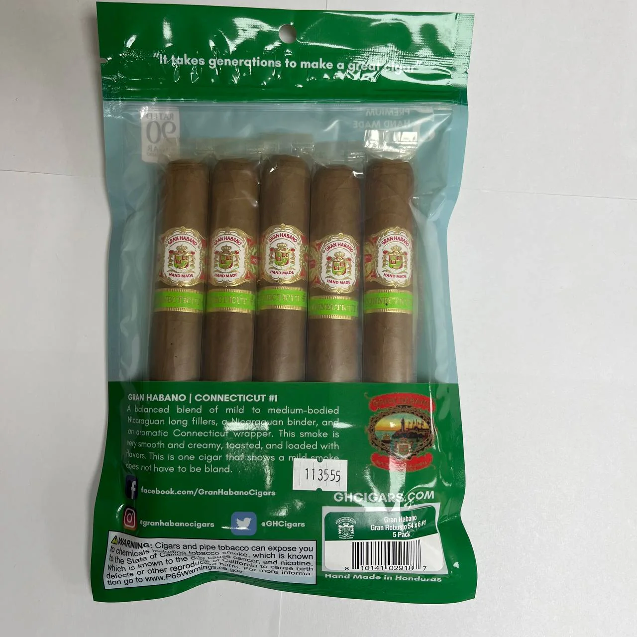 Gran Habano #1 Connecticut Gran Robusto Fresh Pack