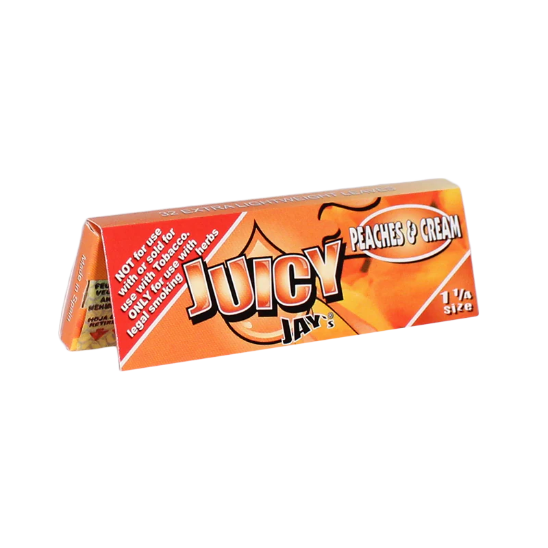 Juicy Jay's 1 1/4 Rolling Papers Peaches and Cream 32ct