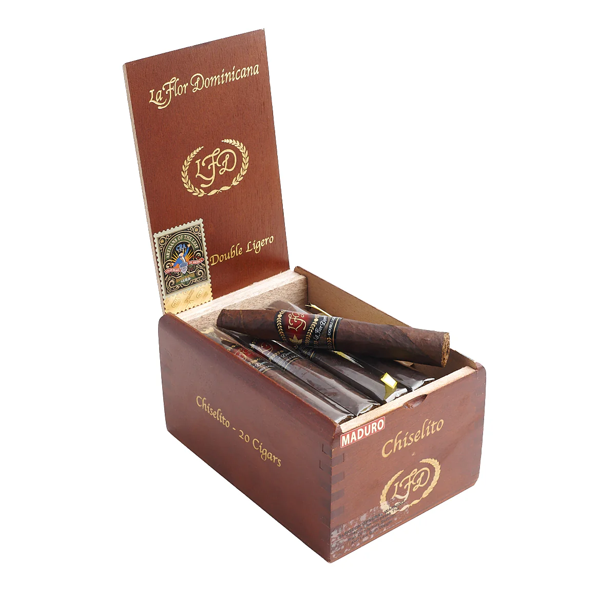 La Flor Dominicana Double Ligero Chiselito Maduro - Image 2