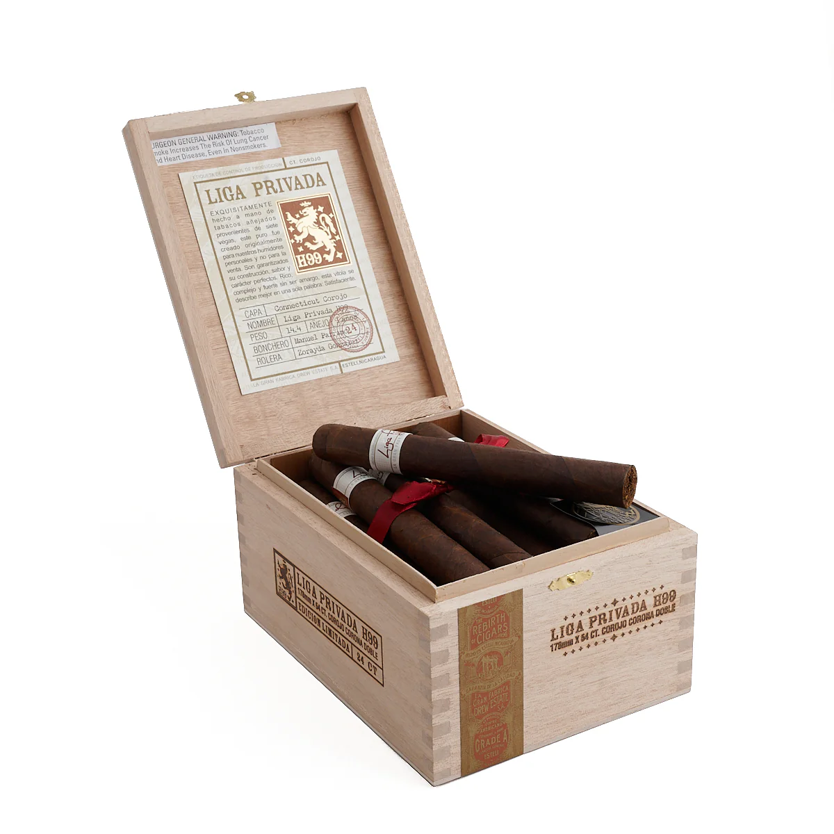 Liga Privada H99 Connecticut Corojo Corona Doble - Image 2