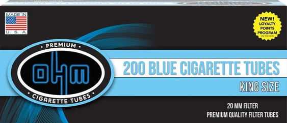 OHM Tubes Blue King Size 200ct