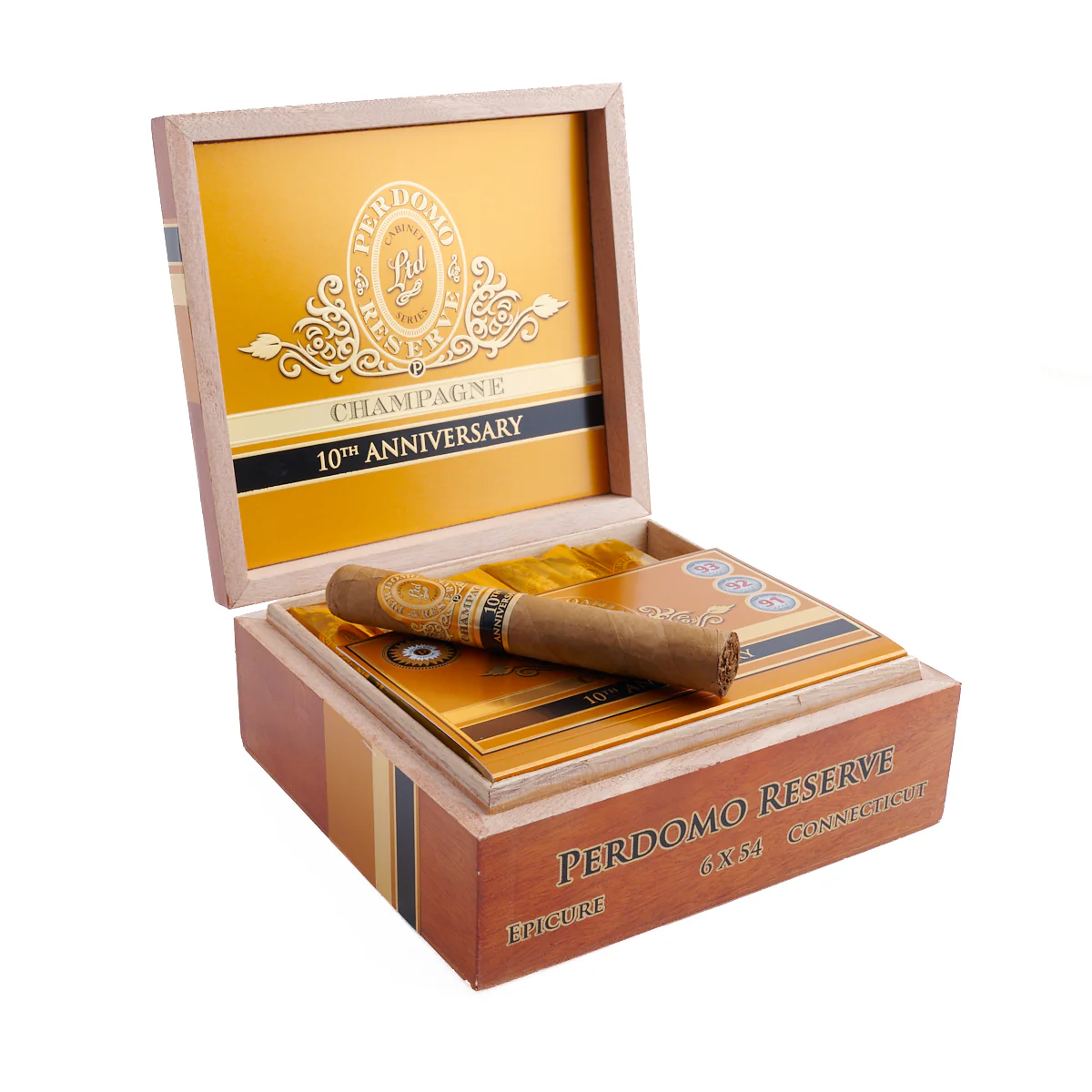 Perdomo 10th Anniversary Champagne Connecticut Epicure Toro - Image 2