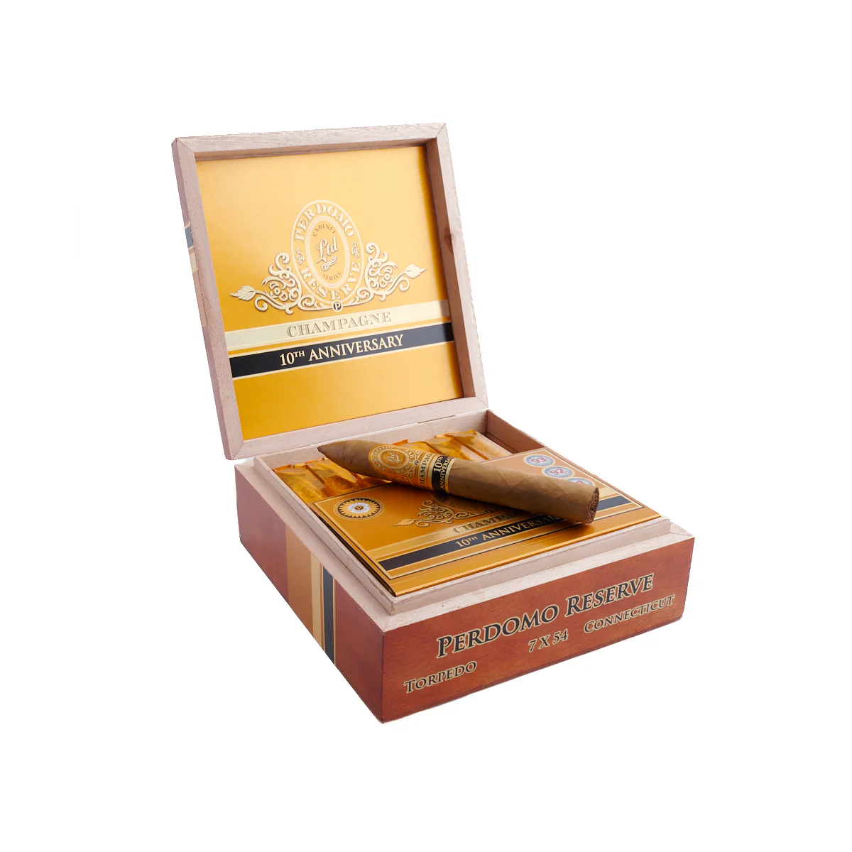 Perdomo 10th Anniversary Champagne Connecticut Torpedo - Image 2