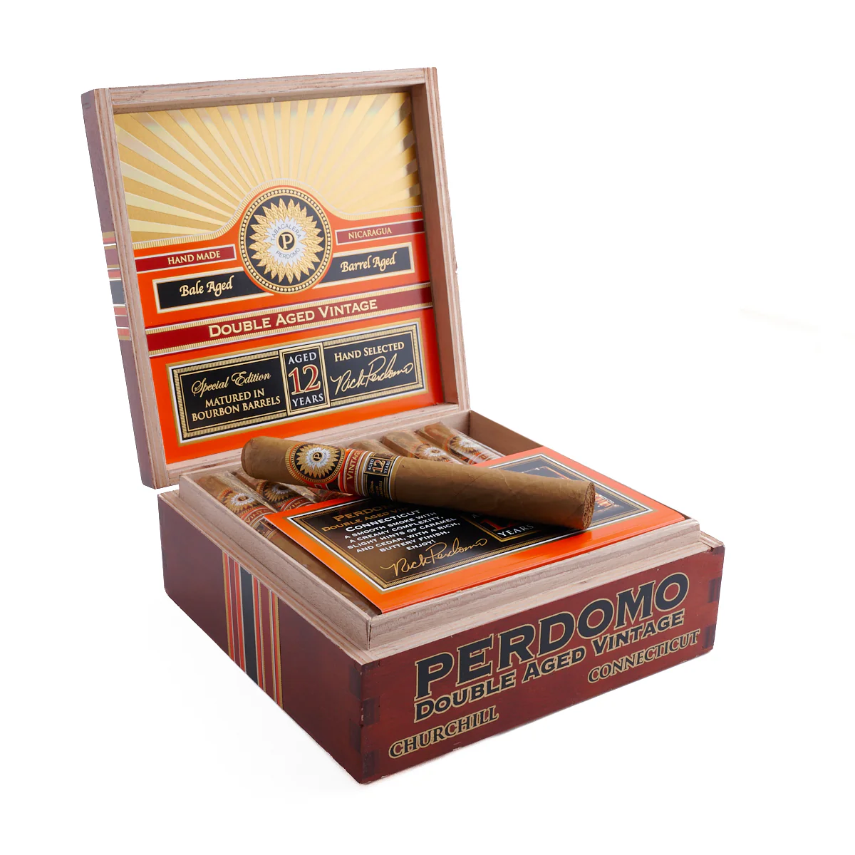 Perdomo Double Aged 12 Year Vintage Connecticut Churchill - Image 2