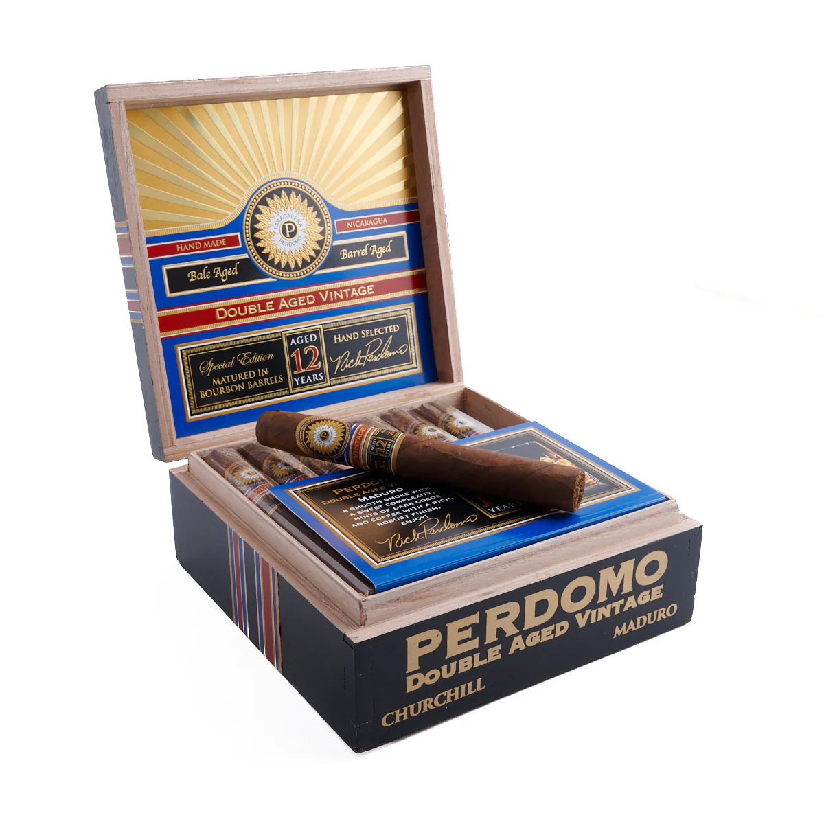 Perdomo Double Aged 12 Year Vintage Maduro Churchill - Image 2