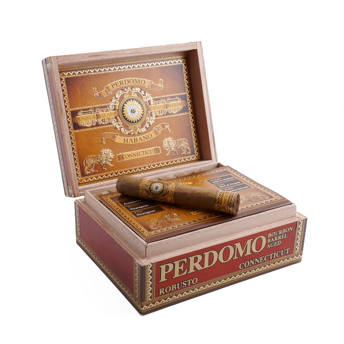 Perdomo Habano Bourbon Barrel Aged Connecticut Robusto - Image 2