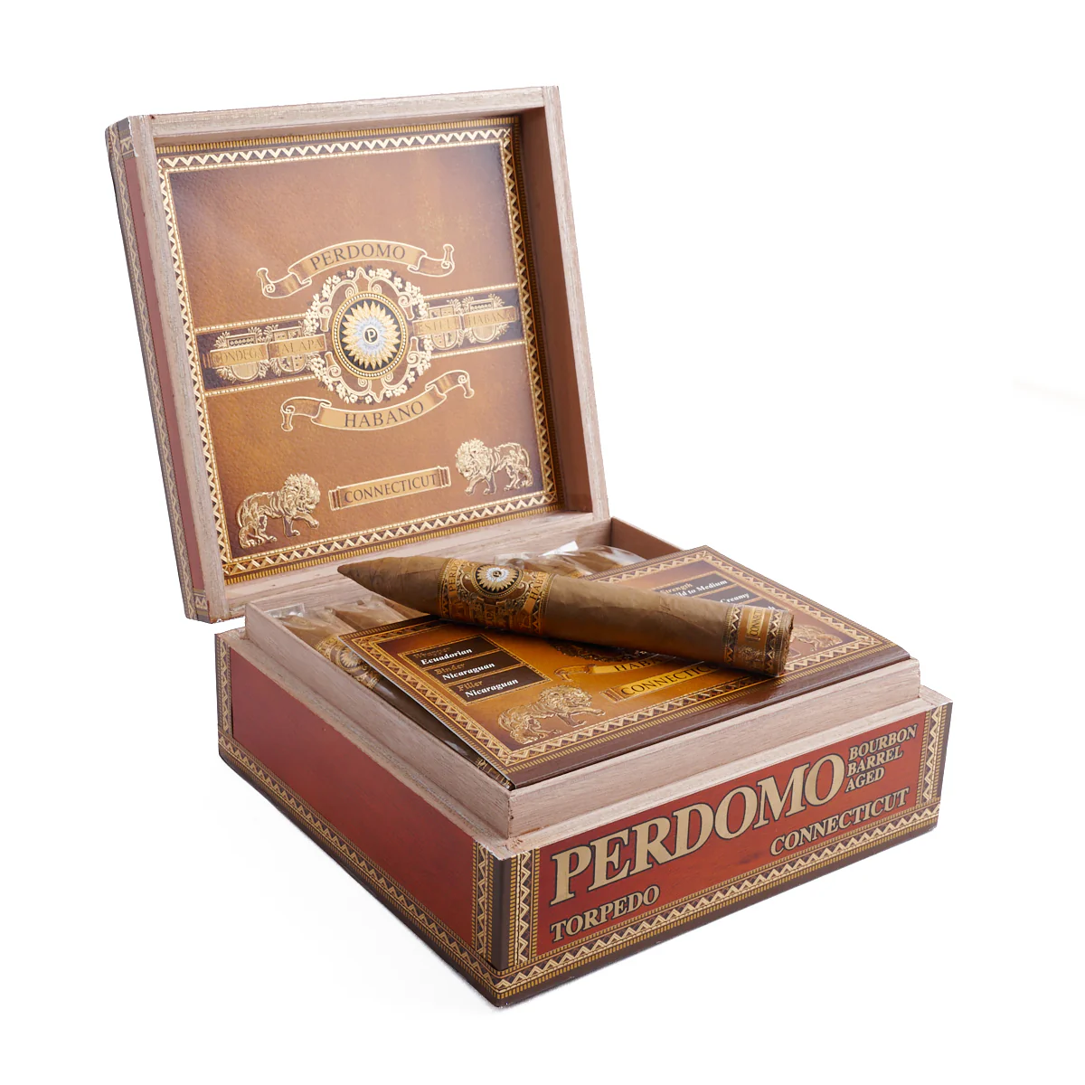 Perdomo Habano Bourbon Barrel Aged Connecticut Torpedo - Image 2
