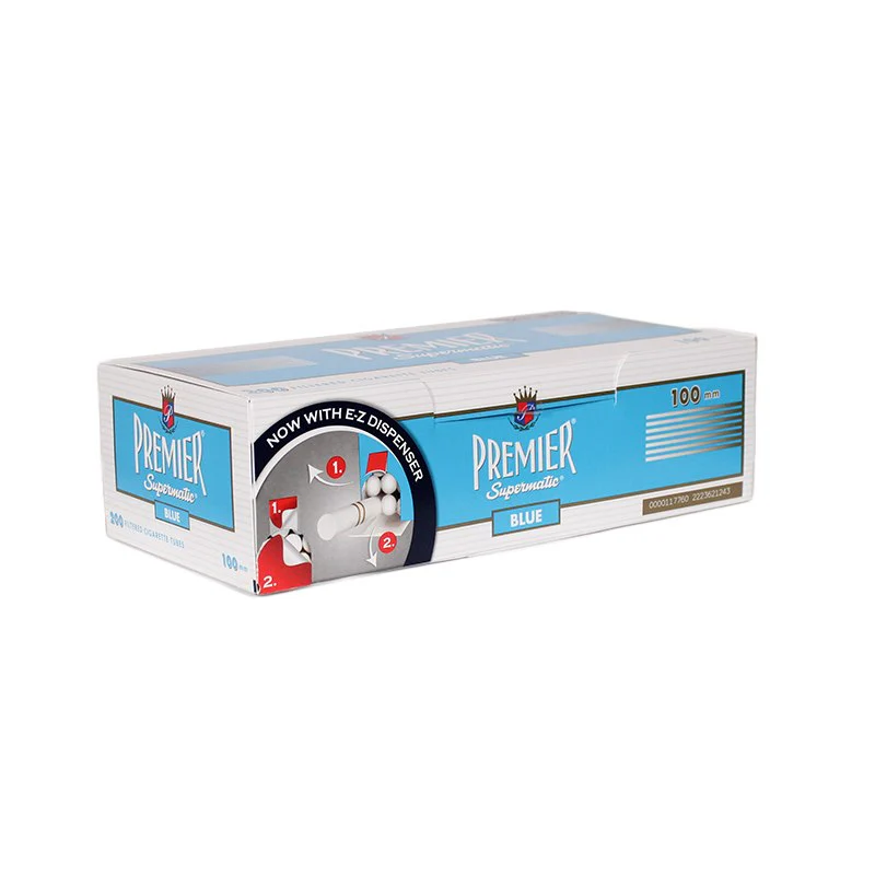 Premier 100mm Blue Tubes 200ct