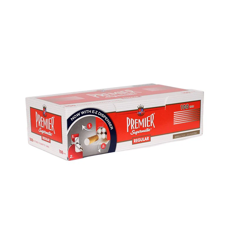 Premier 100mm Regular Red Tubes 200ct