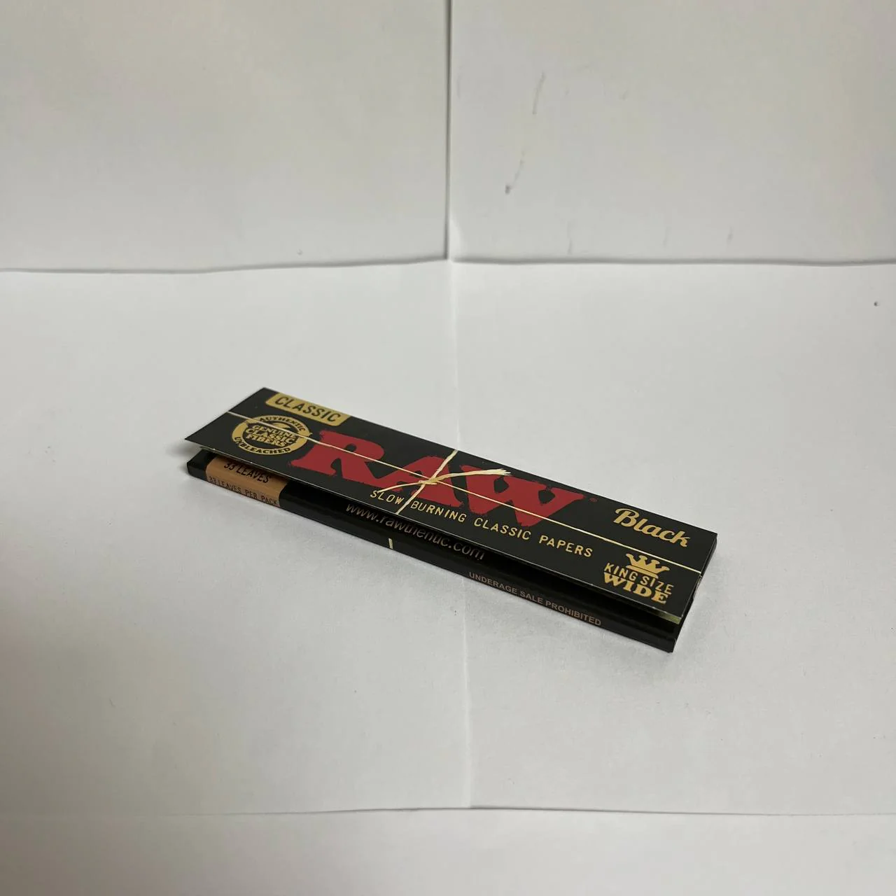 Raw Black Classic King Size Wide Rolling Papers 33ct