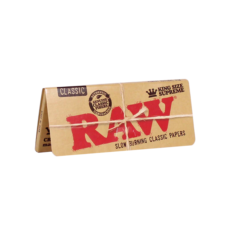 Raw Classic King Size Supreme Creaseless Rolling Papers 40ct