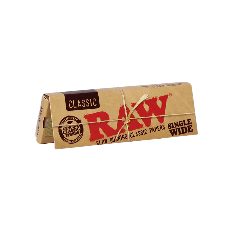 Raw Classic Single Wide Single Window Rolling Paper 50ct