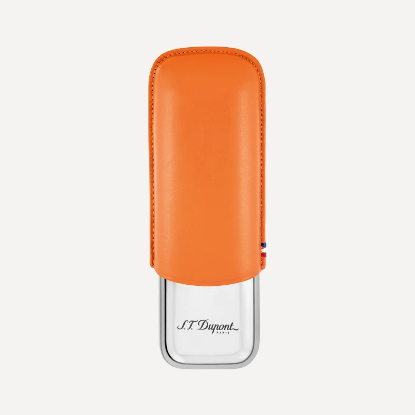 S.T. Dupont Double Cigar Case Orange