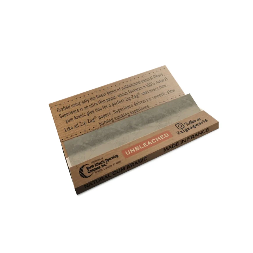 Zig-Zag 1 1/4 Unbleached Ultra Thin Rolling Papers 50ct - Image 2