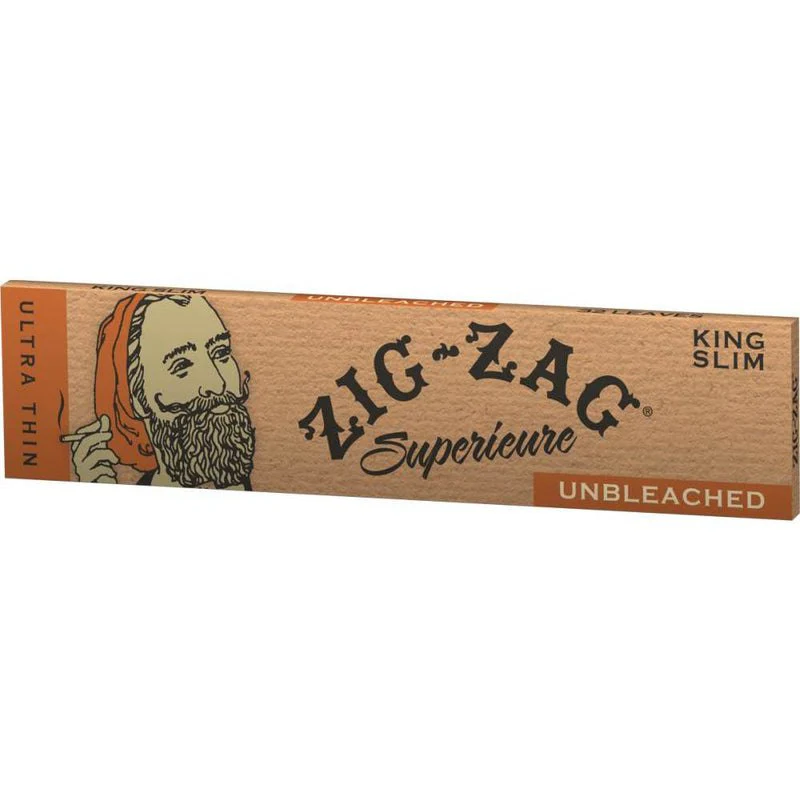 Zig-Zag King Slim Unbleached Rolling Papers 32ct