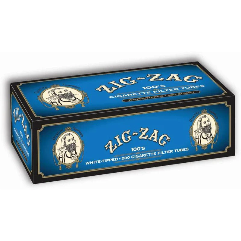 Zig-Zag White Tipped 100's 200 Tubes