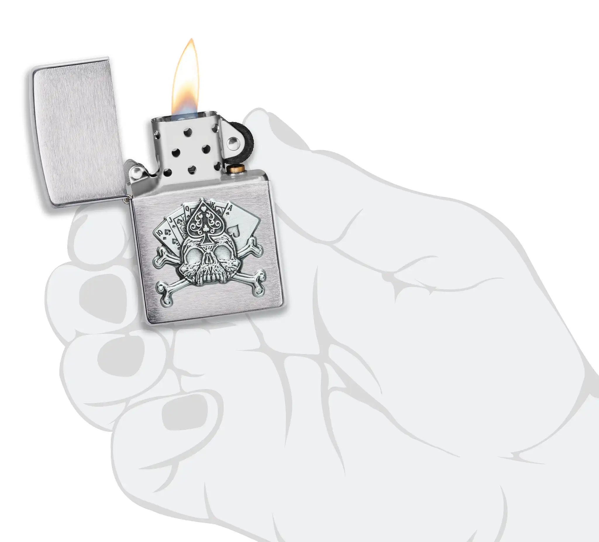 Zippo 200 Card Skull Emblem - Image 6