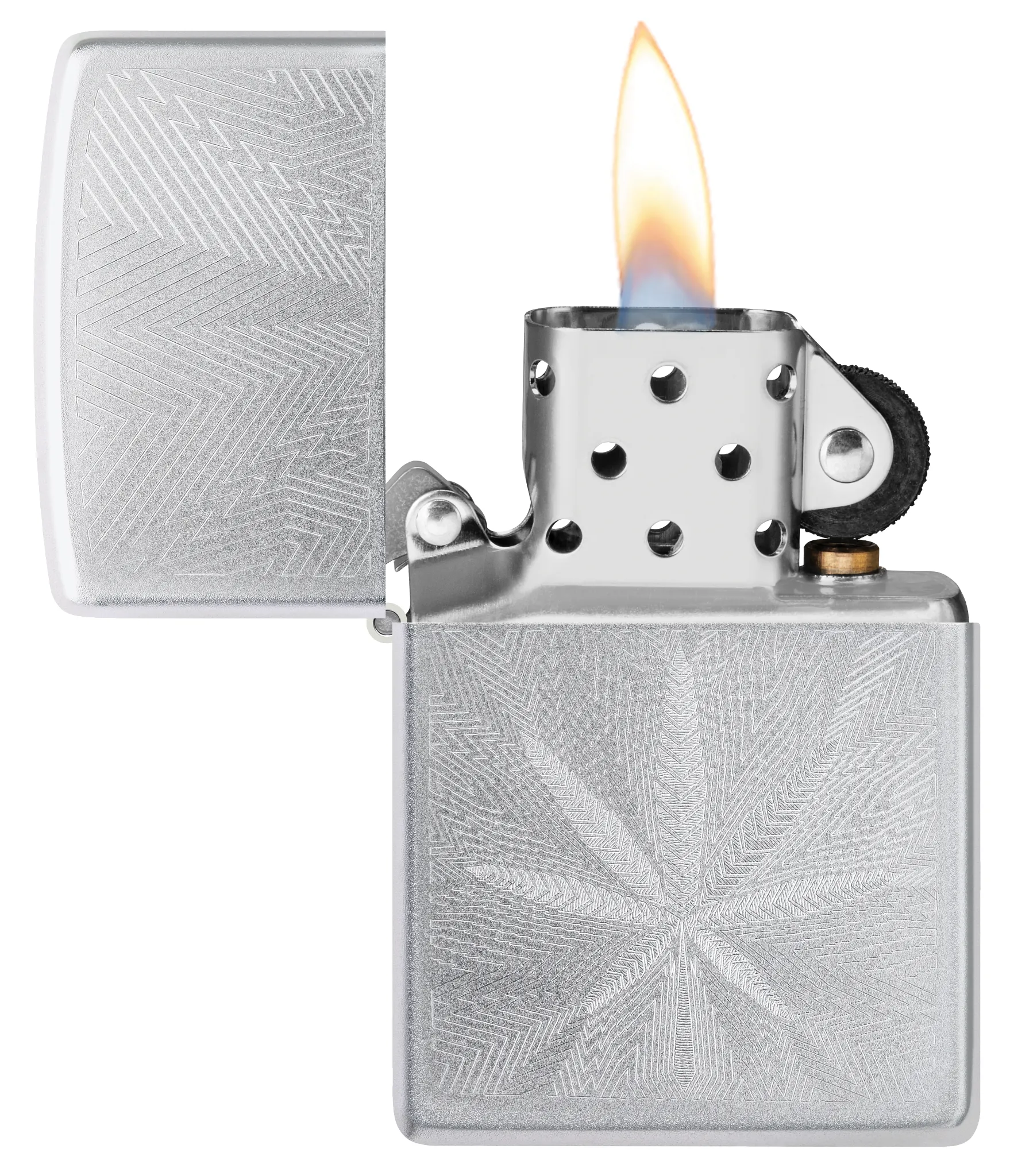 Zippo 205 Cannabis Leaf Design - Image 4