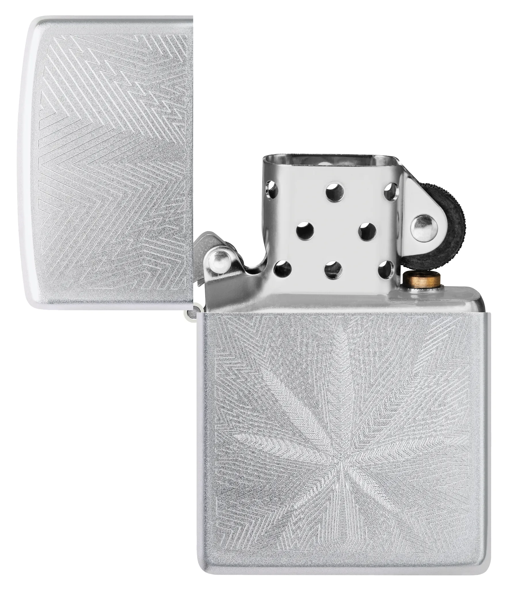 Zippo 205 Cannabis Leaf Design - Image 5