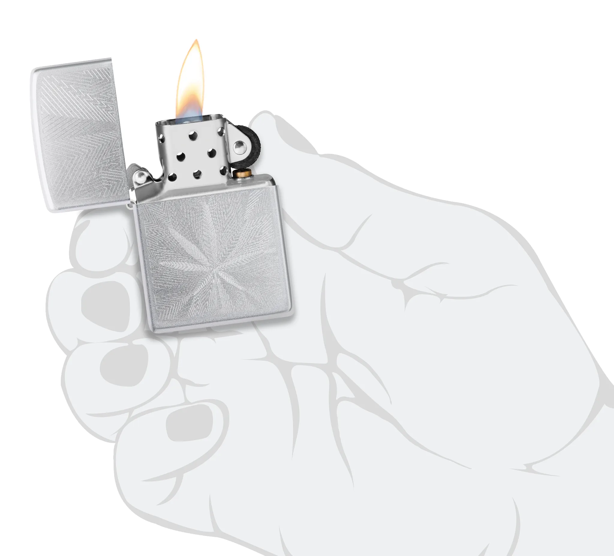 Zippo 205 Cannabis Leaf Design - Image 6
