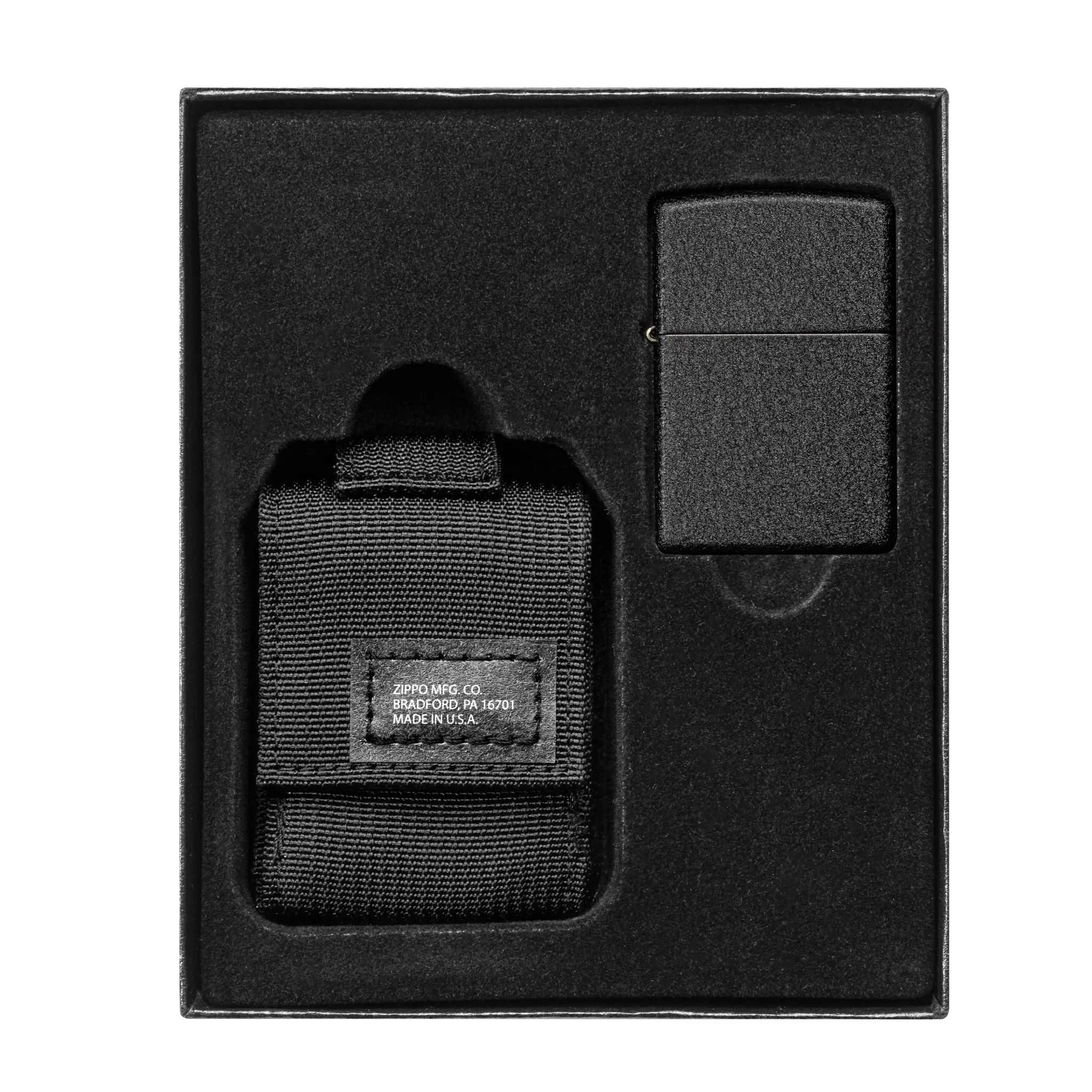 Zippo 236 Blk Crackle Ltr Tactical Pouch Black GS - Image 2