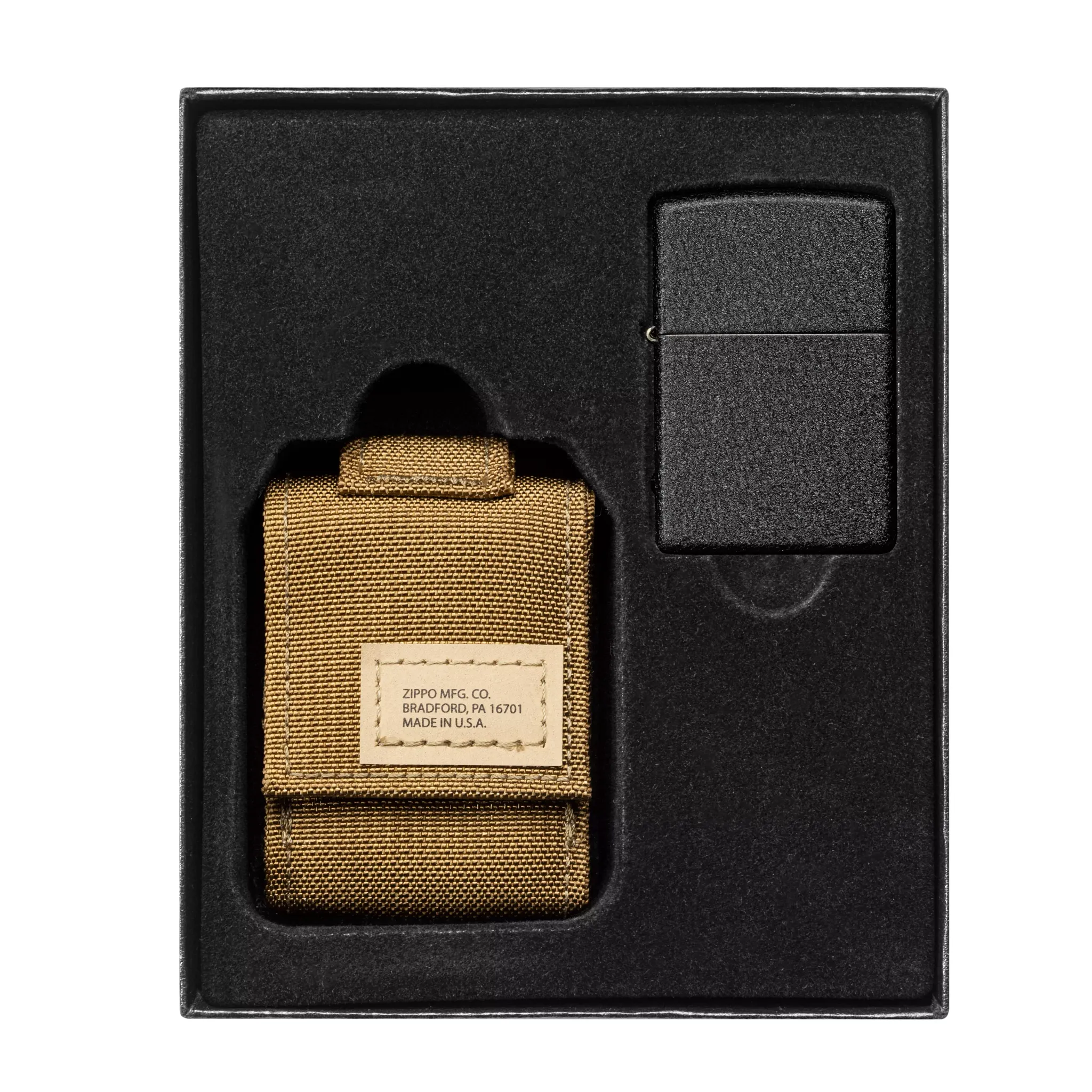 Zippo 236 Blk Crackle Ltr Tactical Pouch OD Coyote GS - Image 2