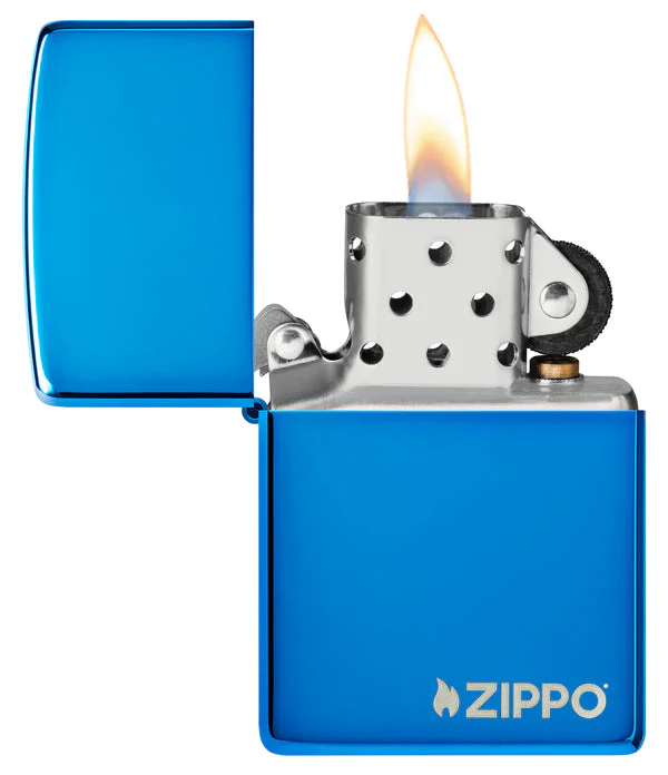 Zippo High Polish Blue Zippo Logo - Image 3