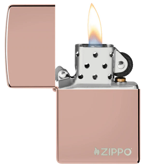 Zippo High Polish Rose Gold Zippo Logo - Image 4