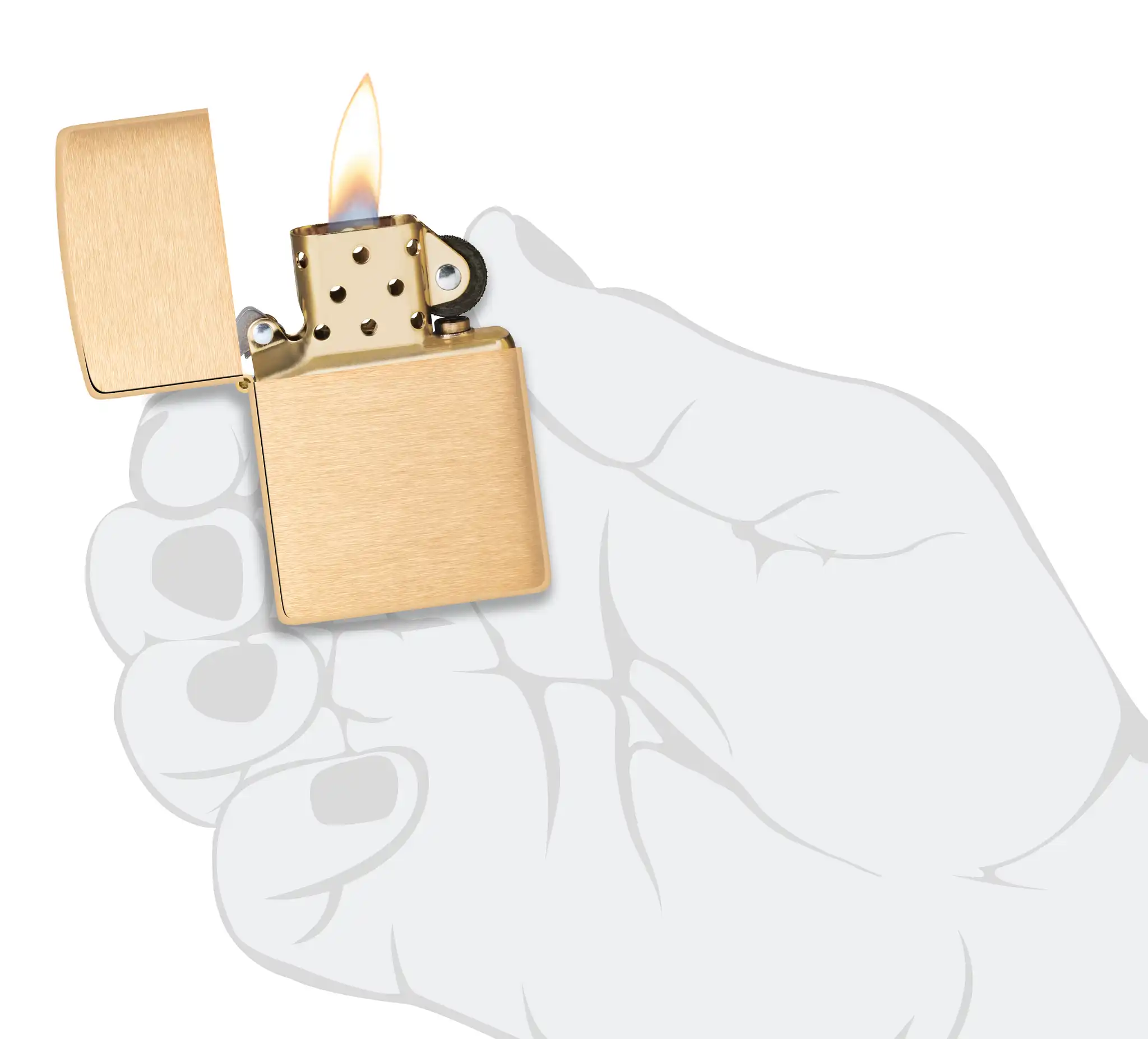 Zippo Reg Br Fin Brass Wo/Solid Brass - Image 6